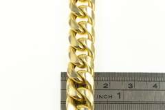 10K Yellow Gold 11.2mm Curb Chain Thick Heavy Link Necklace