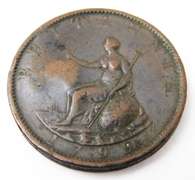 1799 British Coin with Counter Stamp