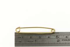 14K Yellow Gold Simple Safety Pin Diaper Bar Pin/Brooch