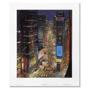 Times Square New York City by Peter Ellenshaw (1913-2007)