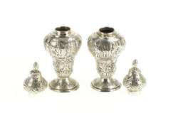 800 Silver 19th Century German Fairy Tail Salt Pepper Shaker