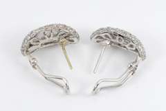 Refined Pavé Diamond Earrings in 18K WG