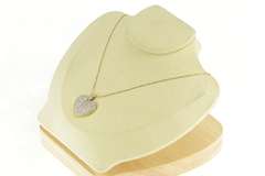 10K White Gold 0.75 Ctw Pave Diamond Encrusted Heart Pendant