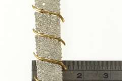 10K Yellow Gold 5.00 Ctw Pave Diamond Encrusted Wide Tennis Bracelet