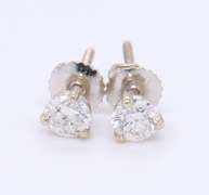 Elegant White Gold Enhanced Diamond Stud Earrings