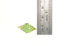 14K Yellow Gold Simple Peridot Cluster Statement Ring