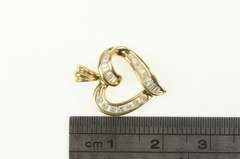 14K Yellow Gold Diamond Inset Classic Cross Christian Pendant
