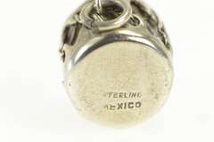 Sterling Silver 3D Traditional Drum Music Instrument Charm/Pendant