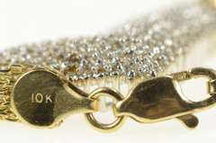 10K Yellow Gold 1.50Ctw Diamond Chevron Cluster Flat Chain Necklace