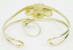 Vintage NYE Sterling Dogwood Cuff & Ring