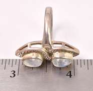 Moonstones set in Sterling Silver Ring