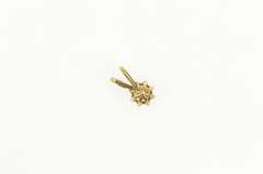 14K Yellow Gold Round Peridot Solitaire Classic Simple Charm/Pendant