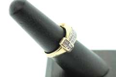14kt Solid Yellow Gold & Diamond Band Ring