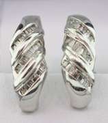 14K WHITE GOLD AND DIAMOND EARRINGS