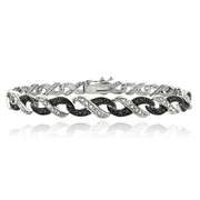 Black & White Diamond Infinity Bracelet