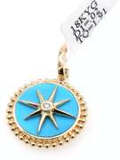 New Doves By Doron Paloma 1.91ct Turquoise and 0.02ct Diamond Pendant in 14K