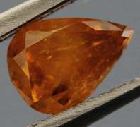 Stunning .43ct pear cut amber Diamond