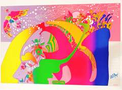 Peter Max Hand Signed Offset Lithograph, Limited Edition- Instant Nutriment Peter Max Instant Nutriment