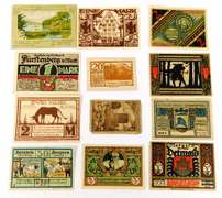 12 Pieces of Foreign Paper Money, 1920's