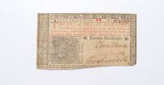 1776 12 Shillings New Jersey Colonial Currency Note - Signatures