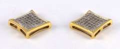 Sparkling Diamond Cluster Earrings