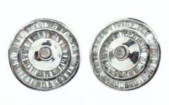 14K WHITE GOLD AND DIAMOND STUD EARRINGS
