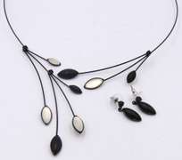 Costume Necklace with Matching Dangle Earrings