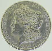1891-S Morgan Silver Dollar $1 US Coin.