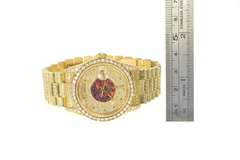 14K 6.34 Ctw Rolex Black Opal Diamond Encrusted Men's Watch
