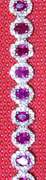 LADIES 14K WHITE GOLD RUBY AND DIAMOND BRACELET