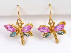 14k Butterefly Topaz Earrings
