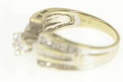 14K White Gold 0.32 Ctw Diamond Retro Classic Promise Ring