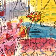 Salon Rouge of Chateau Lafite-Rothschild Original by Ensrud