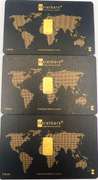 Three one gram gold bars