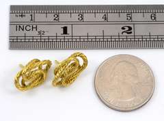 Fascinating 18k Interwoven Loops Earrings