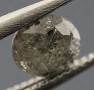 Sunning .32ct smooth cut real gray Diamond solitaire