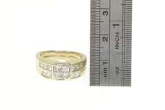 14K White Gold 1.75 Ctw Princess Diamond Engagement Set Ring