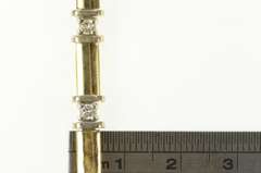 14K Yellow Gold 0.84 Ctw Diamond Classic Bar Link Tennis Bracelet
