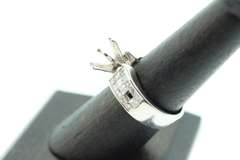 14kt Solid White Gold & Diamond Semi-Mount Ring Setting