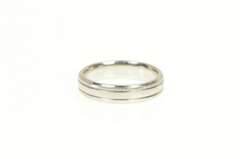 Platinum 5.0mm Grooved Simple Wedding Band Ring