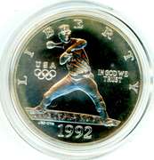 1992-D Olympic Baseball Commemorative Silver Dollar