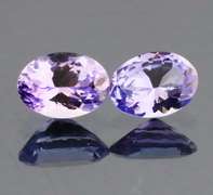 Glittering 1.97ct pair of indigo Tanzanite