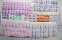 3 Cent Sheets of 30 and 165 Blocks of 4
