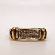 14kt Solid Gold & Diamond Band Ring