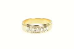 14K Yellow Gold 0.32 Ctw Diamond Classic Men's Wedding Ring