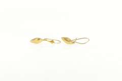 14K Yellow Gold Puffy Satin Finish Domed Heart Love Symbol Earrings