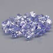 Heavy flashing 3.33ct diamond cut Tanzanite set