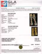 Delightful 5.00CTW Sky Blue Topaz & 2.00CTW Diamond Dangle Earrings in Gold Plated Sterling Silver