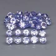 Heavy flashing 3.24ct diamond cut Tanzanite set