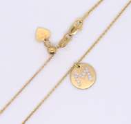 Italian 925 Sterling Silver M Initial Pendant on Chain